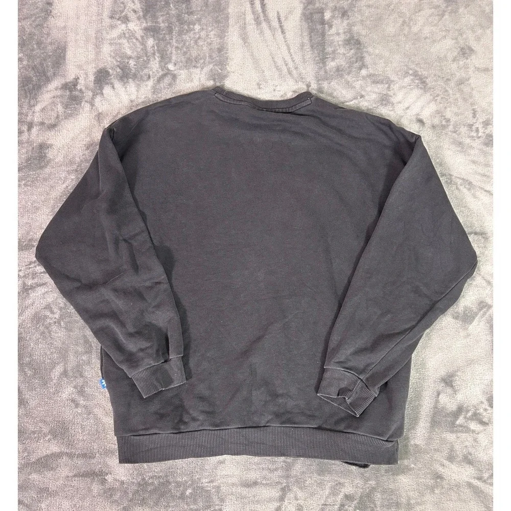 Y2K‎ Adidas Trefoil Logo Pocket Crewneck Classic Sweatshirt Black Size M